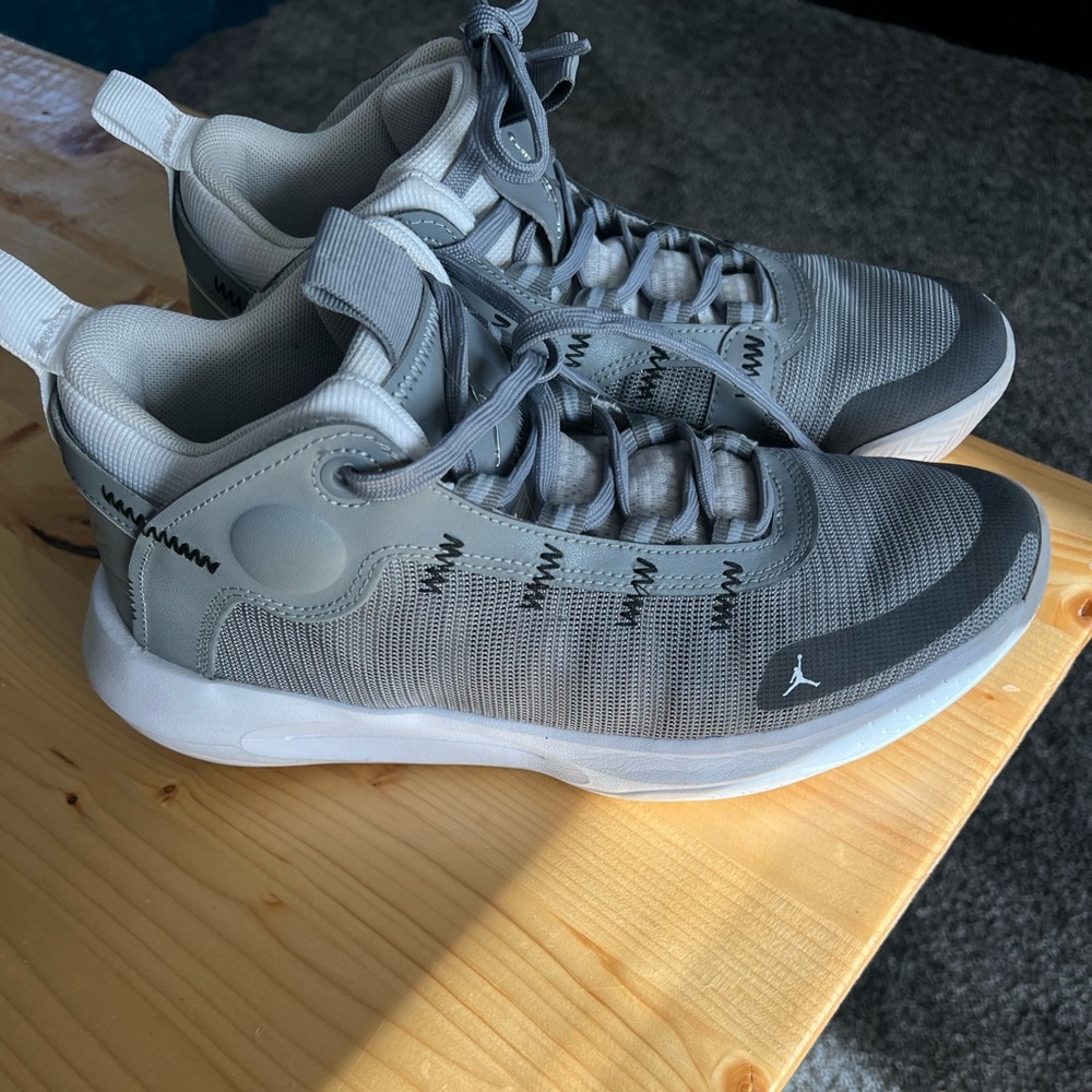 Gray Jordan’s Size 9 in Men’s; worn once
